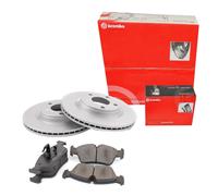 BREMBO Satz Bremsscheiben belüftet vorne + Bremsbeläge für Hyundai KIA i20 GB
