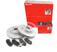Brembo Satz Bremsscheiben belüftet vorne + Bremsbeläge für Mercedes E-Klasse