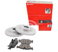 BREMBO Satz Bremsscheiben Voll hinten + Bremsbeläge für Opel Astra H Meriva