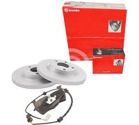 BREMBO Satz Bremsscheiben Voll hinten + Bremsbeläge für VW Lupo Polo Stufenheck