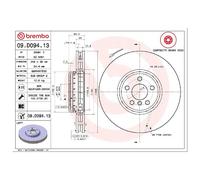 Brembo Scheibenbremse vorne links 26188936