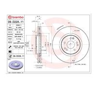 Brembo Scheibenbremse vorne links 26254779 129421171264 A1294211512