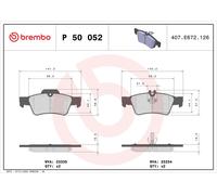BREMBO Set von Bremsbelägen für Scheibenbremse P50052