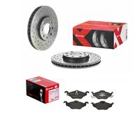 brembo SPORT BREMSSCHEIBEN 256mm + BELÄGE VORNE passend für OPEL ASTRA G