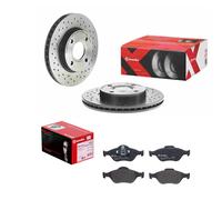 brembo SPORT BREMSSCHEIBEN + BELÄGE VORNE passend für FORD FIESTA 5 + MAZDA 2 DY