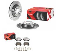 brembo SPORT BREMSSCHEIBEN + XTRA BELÄGE HINTEN passend für VW PASSAT 3C B7 B6