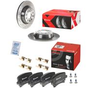 Brembo Xtra Line Bremsscheiben 282mm + Bremsbeläge Hinten passend für VW Passat