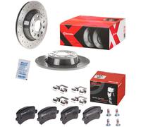 Brembo Xtra Line Bremsscheiben 282mm + Bremsbeläge Hinten passend für VW Passat