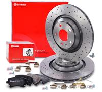BREMBO XTRA SPORT-BREMSSCHEIBEN Ø330 +BREMSBELÄGE FÜR AUDI A6 C6 4F