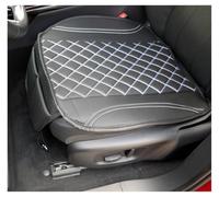 Sitzauflage Kunstleder Schwarz mit Weißen Nähten passend für Skoda Karoq Sitzbezüge Auto Sitzauflage Sitzkissen OT408