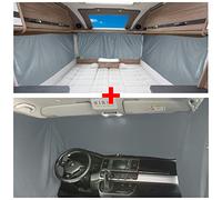 BREMER SITZBEZÜGE Blackout Gardinen Set kompatibel mit Ford Transit Tourneo Custom Nugget ab 2012 Sonnenschutz Camping Camper Zubehör Komplett-Set Gardinen Vorhang Blickdicht Zubehör