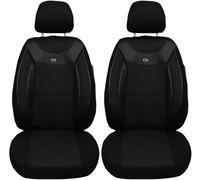 BREMER SITZBEZÜGE Maß Auto Schonbezüge kompatibel mit Mitsubishi Space Star Fahrer & Beifahrer Set ab 2012-2022 / Auto Sitzbezüge Schonbezug Set Autositzbezüge 2er Pack in Schwarz/Schwarz