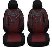 BREMER SITZBEZÜGE Maß Auto Schonbezüge kompatibel mit Toyota Yaris Cross Fahrer & Beifahrer Set ab 2021 / Auto Sitzbezüge Schonbezug Set Autositzbezüge 2er Pack in Schwarz/Weinrot