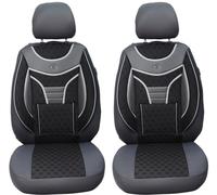 BREMER SITZBEZÜGE Maß Auto Schonbezüge kompatibel mit Toyota Yaris Cross Fahrer & Beifahrer Set ab 2021 / Auto Sitzbezüge Schonbezug Set Autositzbezüge 2er Pack in Grau