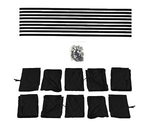 BREMER SITZBEZÜGE Maß Gardinen Vorhänge Sonnenschutz kompatibel mit Mercedes Vito W638 1996-2003 in Schwarz Camping Zubehör Wohnmobil Zubehör Camper Gardinen Set 701