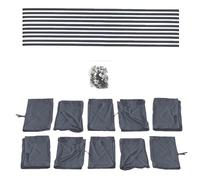 BREMER SITZBEZÜGE Maß Gardinen Vorhänge Sonnenschutz kompatibel mit VW T3 Transporter Multivan Caravelle 1979-1992 in Grau Camping Zubehör Wohnmobil Zubehör Camper Gardinen Set 705