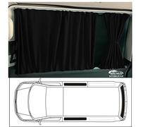 3 Fenster Gardinen für Vorhang VW T5 T6 Transporter Caravelle Schwarz 716-1