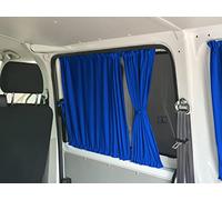 BREMER SITZBEZÜGE Maß Gardinen Vorhänge Sonnenschutz kompatibel mit VW T5 T6 T6.1 Transporter Caravelle Langer Radstand mit Flügeltür in Blau Camping Zubehör Wohnmobil Zubehör Camper Gardinen Set 719
