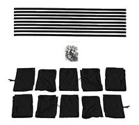 T5 und T6 Transporter kurzer Radstand Maß Gardinen Vorhänge Sonnenschutz mit Heckklappe Farbe: Schwarz