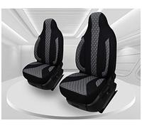BREMER SITZBEZÜGE Maß Piloten Auto Schonbezüge kompatibel mit Renault Master 3 Fahrer & Beifahrer ab 2010 / Auto Sitzbezüge Schonbezug Set Autositzbezüge 2er Pack in Schwarz/Grau