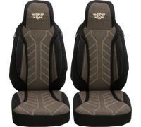 Bremer-Sitzbezüge Wohnmobil Schonbezüge 2 Stück für Ducato / Jumper / Boxer schwarz/braun schwarz/braun schwarz/braun