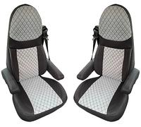 BREMER SITZBEZÜGE Wohnmobil Schonbezüge für Aguti GIS Liner und Milan Sitze | 2er Schonbezug Set inkl. Armlehnen-Bezüge in Schwarz/Grau | GT401