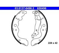 ATE Bremsbackensatz 03.0137-0496.2 für MERCEDES-BENZ RENAULT DACIA, Hinterachse