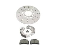 Bremsbacken + Bremsbeläge Set vorne & hinten passend für CPI, Keeway, Sachs, Tauris - hochwertiger Bremssatz für Roller