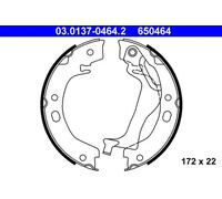 Bremsbackensatz, Feststellbremse 03.0137-0464.2 ATE für TOYOTA COROLLA