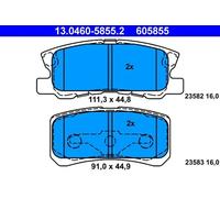 Bremsbelagsatz ATE 13.0460-5855.2, Hinten