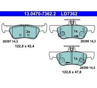 Bremsbeläge 13.0470-7362.2 ATE für HONDA JAZZ V