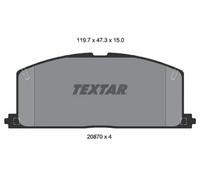 Bremsbeläge 2087001 TEXTAR für TOYOTA CAMRY Liftback CAMRY Stufenheck CAMRY