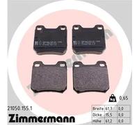 ZIMMERMANN Bremsbelagsatz Scheibenbremse 21050.155.1 für Opel und Saab