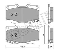 Metelli Bremsbelagsatz Scheibenbremse 22-0129-1 - vorne rechts/links für Toyota Hilux/Fortuner