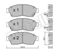 metelli 22-0149-0 Bremsbelagsatz für Scheibenbremse Bremsbelagsatz für Toyota