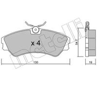METELLI Bremsbelagsatz Scheibenbremse 22-0162-0 vorne rechts/links für VW Transporter T4