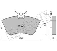 METELLI Bremsbelagsatz, Scheibenbremse vorne rechts links für VW 22-0164-0