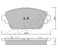 Bremsbeläge 22-0464-0 METELLI für NISSAN ALMERA TINO PRIMERA Hatchback PRIMERA