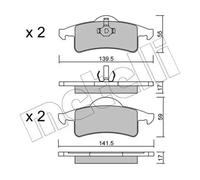 Bremsbeläge 22-0526-0 METELLI für JEEP GRAND CHEROKEE II