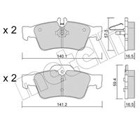 METELLI 22-0568-0 Bremsbelagsatz, Scheibenbremse