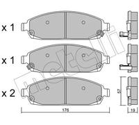 Metelli Bremsbeläge 22-0719-0 für Jeep Grand Cherokee III, Commander