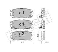 Metelli Bremsbelagsatz 22-0779-0 Scheibenbremse für Opel & Chevrolet