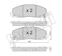 Bremsbeläge 22-0946-0 METELLI für FIAT JEEP LANCIA CHRYSLER VW