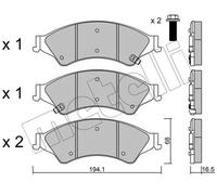 Metelli Bremsbeläge 22-0971-0 vorne für Ford Ranger