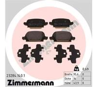 ZIMMERMANN Bremsbelagsatz Scheibenbremse 23284.140.1 für Opel Hinterachse