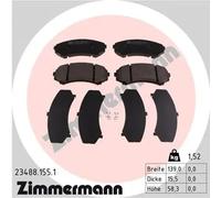 ZIMMERMANN Bremsbelagsatz, Scheibenbremse 23488.155.1 für MAZDA MITSUBISHI
