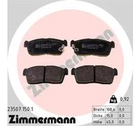 ZIMMERMANN Bremsbelagsatz, Scheibenbremse 23507.150.1 für DAIHATSU