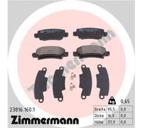 ZIMMERMANN Bremsbelagsatz, Scheibenbremse 23816.160.1 für TOYOTA