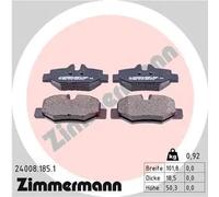 ZIMMERMANN Bremsbelagsatz, Scheibenbremse 24008.185.1 für MERCEDES-BENZ