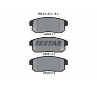 Bremsbeläge 2404001 TEXTAR für SUZUKI NISSAN